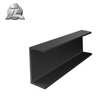 customized black aluminium extrusion track u channel profile with flange